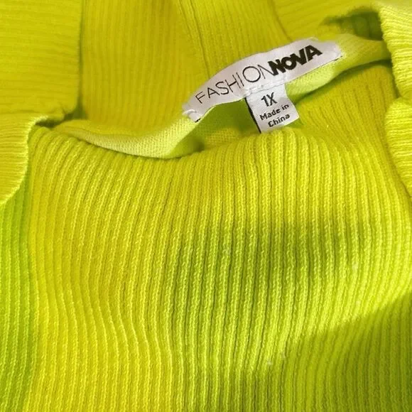 Fashion Nova Off-Shoulder Ribbed Pullover Sweaters Size 1X - Picture 3 of 6